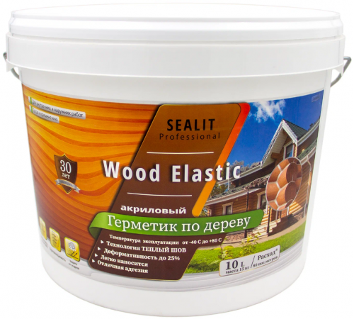 Приобрести ГЕРМЕТИК - Sealit Wood Elastic для работы с деревянными материалами 5 л в Орске, Оренбургская область
